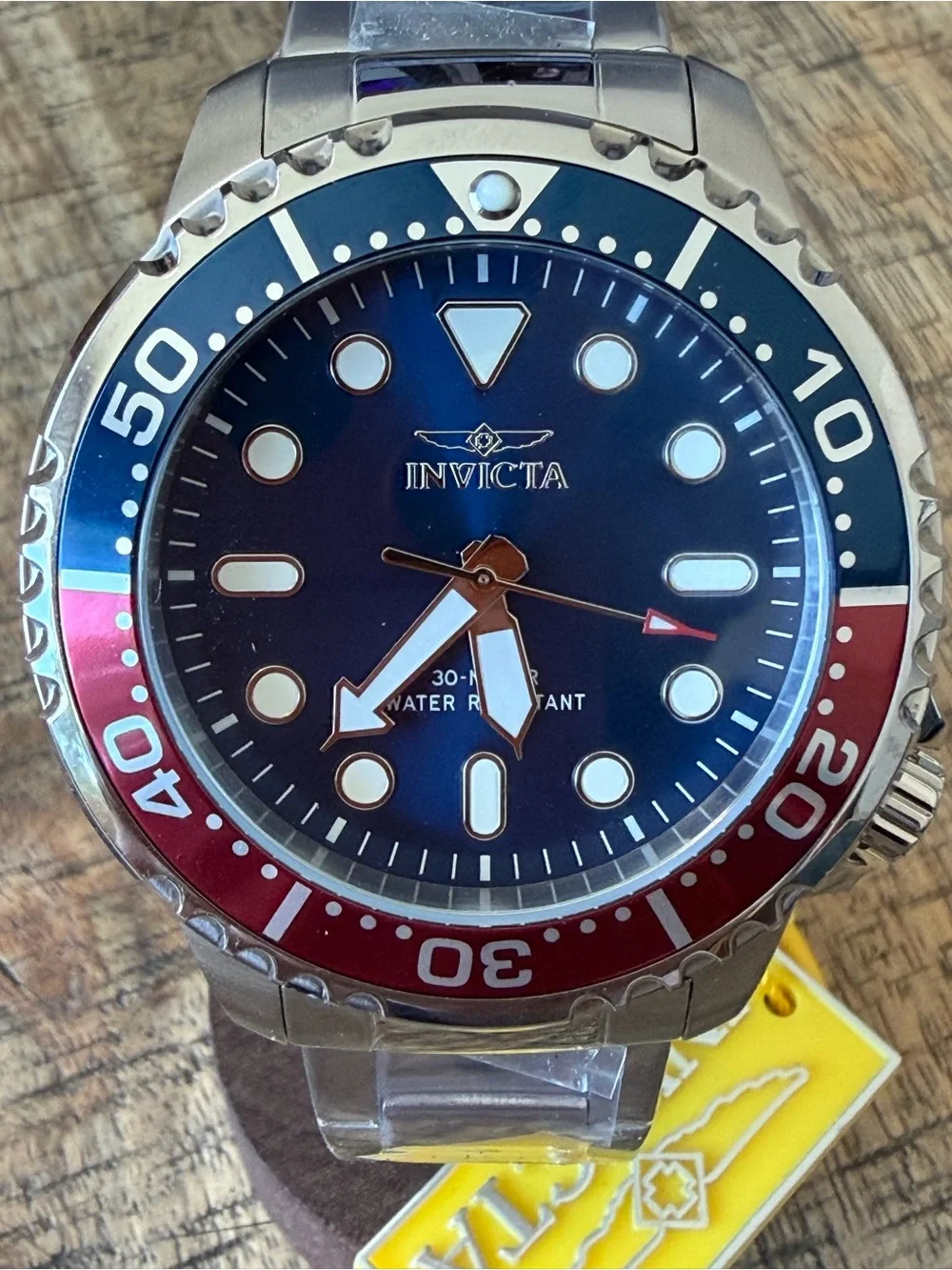 NEW Invicta Pro Diver Marisdrift Red Blue Bezel Stainless Steel Watch 48mm - NIB
